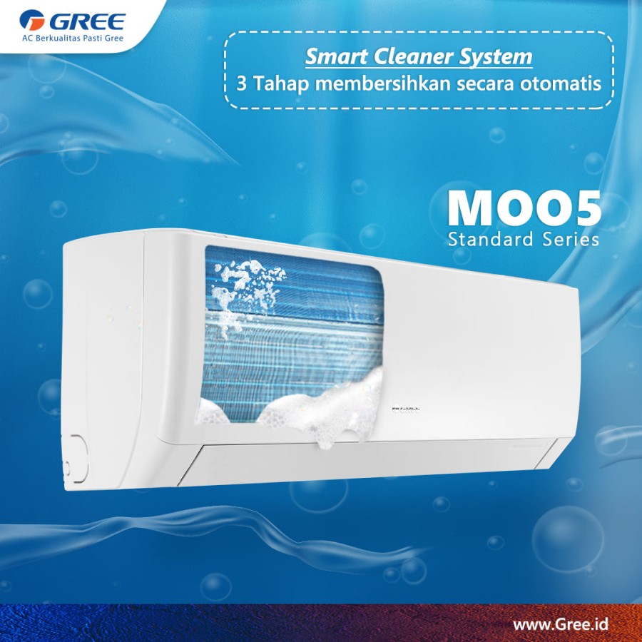 Gree AC Split ( AC Dinding ) Standard MOO5 Series 2 PK R32 1600 Watt - GWC-18MOO5 | GWC18MOO5 | 18MOO5